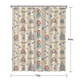 thumbnail image 5 of Beige Princess Carriage Pattern Shower Curtain 72"x84" ,Bathroom Decorative Shower Curtains Set with 12 Hooks,Modern Waterproof Washable Shower Curtain, 5 of 6