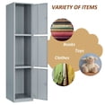thumbnail image 5 of MIIIKO Office Storage Lockers for Employees, 71" Slim Metal Storage Cabinet with 3 Door for School, Gym, Dormitory, Changing Room, 5 of 6