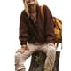 thumbnail image 1 of Chaqueta Afelpada para Mujer, con Botones, Estilo Casual, Ideal para el Invierno Abrigo Cálido con Bolsillos Marrón Oscuro S, 1 of 8