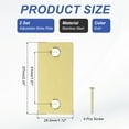 thumbnail image 2 of Deadbolt Strike Plate, Adjustable Door Strike Plate with Screws Gold, 2 of 6
