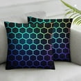 thumbnail image 3 of BANET Hexagonal Throw Pillow Covers  Set of 2 Soft  Geometric Honeycomb Cushion Covers for for Couch Sofa Luxury Beehive Hexagon Decorative Pillowcases Outdoor Pillows Covers 22x22in, 3 of 7