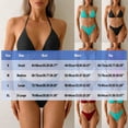 thumbnail image 3 of QUNYINEY Triangle Bikini for Women High Waisted 2 Piece Black Halter Swimwear Tummy Control Women Swimsuit Sets, 3 of 5