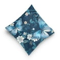 thumbnail image 5 of Butterfly and Flower Throw Pillow Covers Couch Pillowcases Decor for Bed Sofa 18" x 18", 5 of 7
