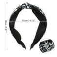 thumbnail image 4 of 1 Pc Fashion Floral Knotted Headwrap for Women for Girls 5.91"x2.56" Black, 4 of 6