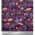 thumbnail image 1 of Soimoi Poly Georgette Fabric Floral & Check Printed Craft Fabric by the Yard 52 Inch Wide, 1 of 5