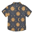 thumbnail image 2 of Dailycode Small Short Sleeve Button Down Shirts Sun Faces and Moon Casual Shirt 3-10 Years, 2 of 9