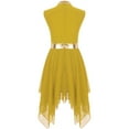 thumbnail image 3 of MSemis Robe de Danse Sans Manches pour Filles, Costume de Prière, 6-16 Ans Jaune 8, 3 of 6