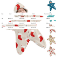 thumbnail image 3 of Otqutp Infant Flannel Hooded Romper Cute Print Star Shape Zip Up Crawling Suit Newborn Christmas Clothes Fall Winter Warm Outfits, 3 of 5
