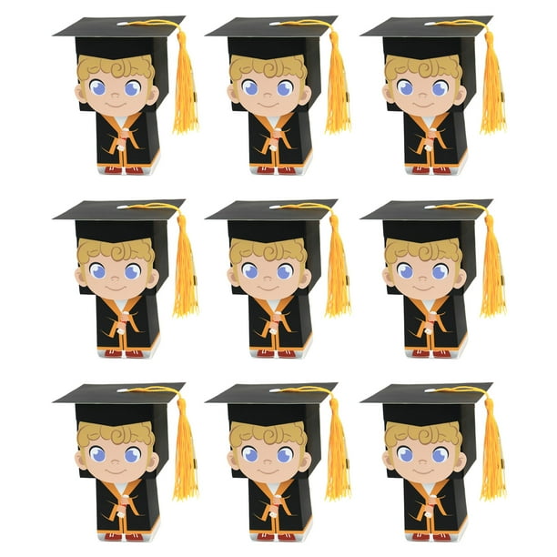 Ounissouiy 50 unids/set elegante caja de regalo para graduación fácil almacenamiento aspecto bonito embalaje de regalo caja de dulces Almacenamiento y organización del hogar tipo+1