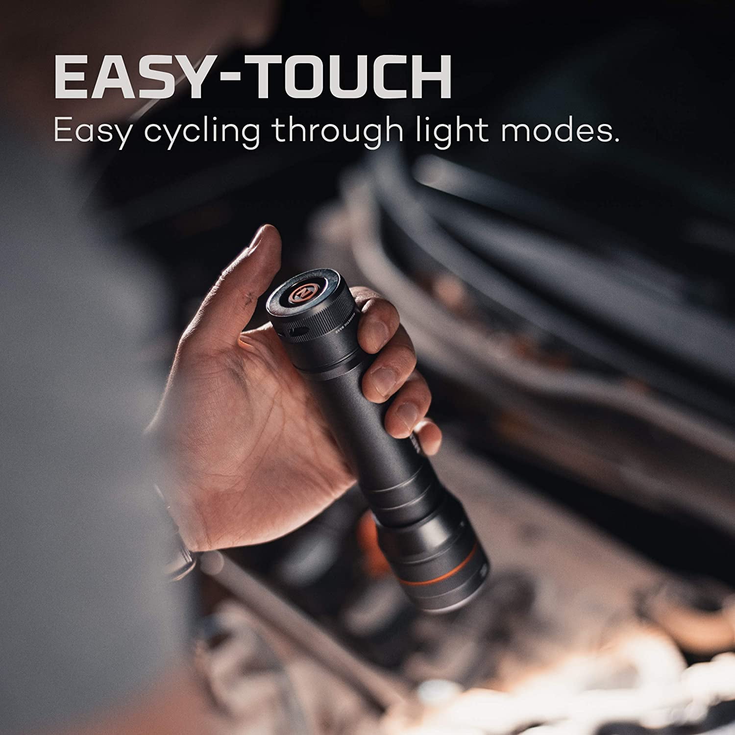 NEBO Newton 1000 Powerful LED Handheld Flashlight | AA Battery Powered Compact Waterproof Flashlight | Storm Gray | Available in 500, 1000, 1500 Lumens