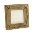 thumbnail image 1 of Benzara BM229904 Square Wooden Frame with Textured Details, Brown, 1 of 5