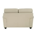 thumbnail image 3 of Lexicon Foxborough 21.5" Traditional Plywood and Leather Loveseat in Cream, 3 of 4