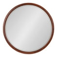 thumbnail image 3 of Kate and Laurel Hogan Farmhouse Round Wall Mirror, 32 inch Diameter, Walnut Brown, Sophisticated Modern Mirror for Wall, 3 of 8