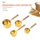 thumbnail image 5 of Juego De Cucharas Y Tazas Medidoras Juego de tazas medidoras doradas apilables con herramientas para hornear con mango de madera (4PCS L), 5 of 6