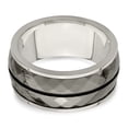 thumbnail image 5 of Edward Mirell Sterling Silver & Black Ti Inlay Black Stripe Ring, 5 of 7