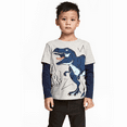 thumbnail image 3 of XBASW Toddler Baby Boys T-Shirts Cartoon Dinosaur Long Sleeve Shirts Toddler Cotton Kids Crewneck Camouflage Tops for Spring Fall 18M-7T, 3 of 9
