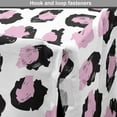 thumbnail image 4 of Modern Dog Crate Cover, Leopard Spots Style Animal Print Digital Brushstroke Camouflage Like, Easy to Use Pet Kennel Cover Small Dogs Puppies Kittens, 7 Sizes, Pale Pink Charcoal Grey, by Ambesonne, 4 of 6