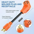 thumbnail image 6 of Nilight RV Generator Adapter Cord 30Amp to 50Amp 3 Prong Pure Copper Heavy Duty Twist Lock Male Plug 10 Gauge Wire L5-30P 14-50R 30M/50F for RVs Camper Caravan Van Trailer, 6 of 10