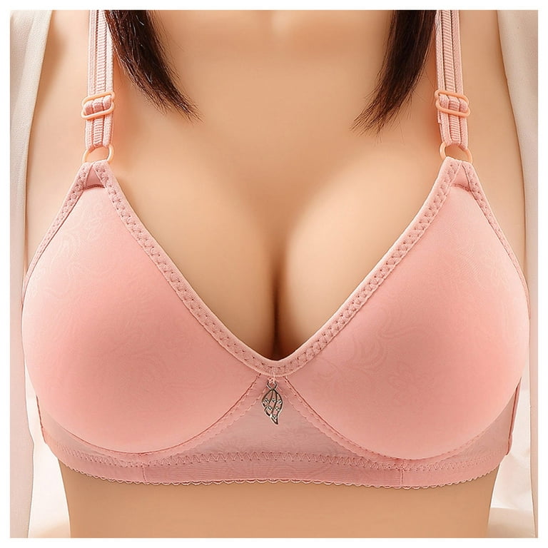 Plus Size Strapless Bras for Women None Brassiere Shapermint Bra for Womens  Wirefree Pink M