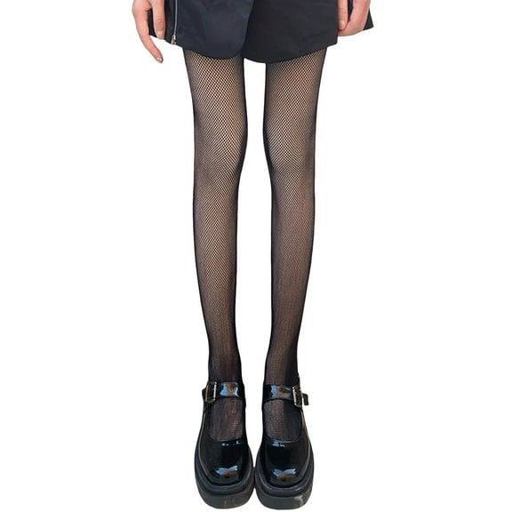 Compression Socks for Women, Buauty Double Fabric Black Fishnet Stockings For Women Fish Net Women Tights Fishnet Tights Ladies One Size Fit All 120g, Socks(Black,One Size)