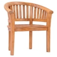 thumbnail image 3 of Teak Wood Peanut Outdoor Patio Dining and Sitting Sturdy Arm Chair, A-Grade Teak Wood, 3 of 5
