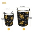 thumbnail image 2 of Lsque Hohey Bee Golden Embroidery pattern Laundry Hamper Basket, Tall Woven Rope Hamper Basket for Clothes, Lightweight Storage Basket, Collapsible Waterproof-Medium, 2 of 8