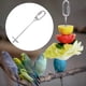 thumbnail image 3 of Brocheta de acero inoxidable para verduras, comedero para pájaros, palitos de frutas y verduras, alimento para loros. L, 3 of 6
