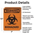 thumbnail image 2 of (2 Pack) Biohazard With Symbol OSHA Warning Sign 7 Inch X 10 Inch Indoor / Outdoor Rust-Free Aluminum Metal Signs for Workplace, Workshop, and Construction Site, Made in the USA, 2 of 8