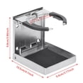 thumbnail image 1 of Stainless Steel Folding Drink Cup Bottle Holder for Marine Boat Truck RV Adjustable, 1 of 3