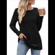 thumbnail image 3 of Blusas Elegantes e Informales de Larga para Mujer, Ropa Informal de Negocios, Suéteres Cálidos de Otoño. Negro XXL, 3 of 9