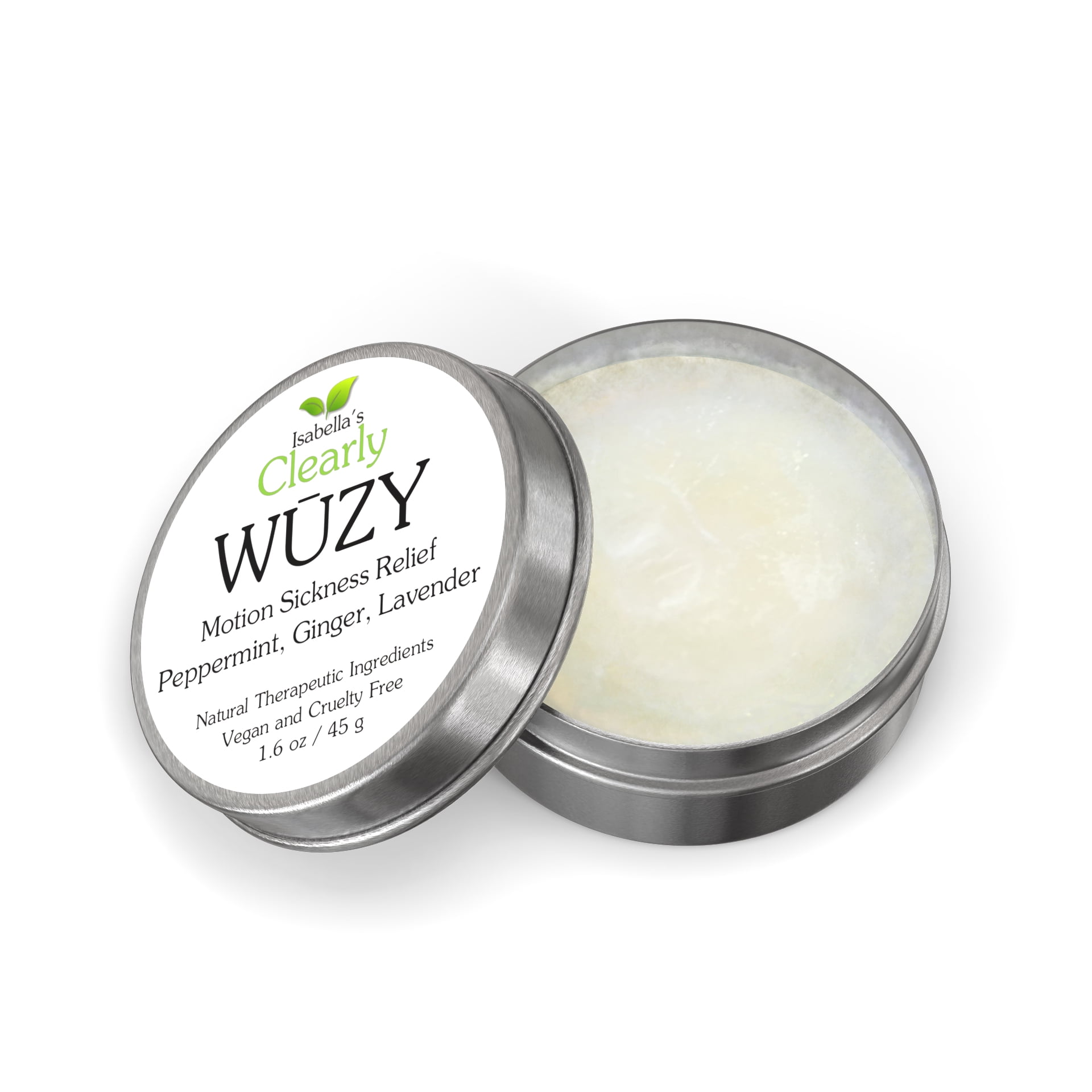 Clearly WUZY, Aromatherapy Herbal Anti Nausea Rub | Relief for Morning and Motion Sickness, Dizziness, PMS, Pregnancy, Travel | Natural Remedy with Ginger, Peppermint, Lavender | Made in USA 