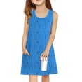 thumbnail image 3 of Girls' Summer Dress Kids 2025 Sleeveless Summer Dress with Pockets Comfortable Casual Dresses for Kids Ages 4-10 ,Sie:150, 3 of 6