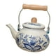 thumbnail image 3 of Tetera de esmalte con diseño floral, tetera de esmalte de 2,5 l con asa, tetera para café, tetera para fiestas, restaurantes, cocinas, decoración,, 3 of 9