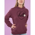 thumbnail image 2 of Hello Heart W Daisy Hoodie Women -Image by Shutterstock, Female x-Large, 2 of 4