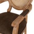 thumbnail image 3 of Aisenbrey French Country Wood and Cane Upholstered Dining Chair (Set of 6), Brown and Natural, 3 of 7
