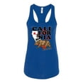 thumbnail image 2 of Wild Bobby, California Republic Cali Bear Pop Culture Ladies Racerback Tank Top, Royal, Medium, 2 of 3