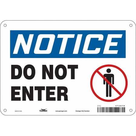 

Condor Safety Sign 7 inx10 in Polyethylene 472U78 472U78 ZO-G5368662