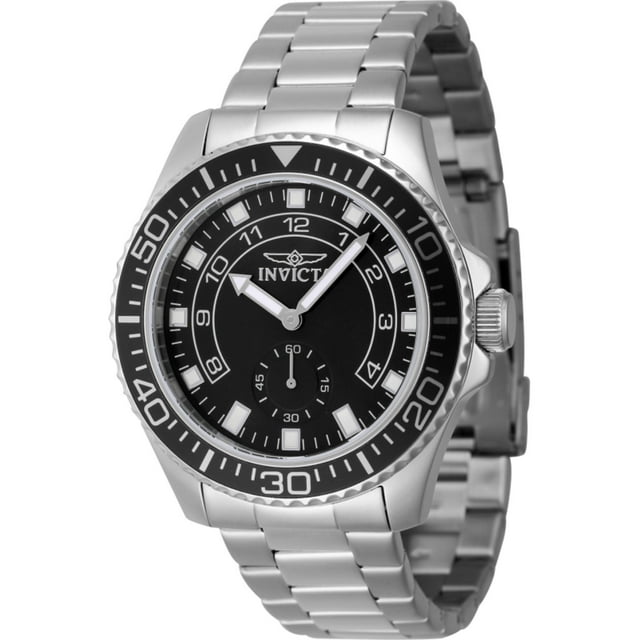 Invicta 47125 Montre Bracelet pour Hommes Pro Diver Cadran Noir Argenté