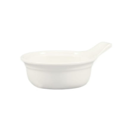 

Bakeware Casserole W/ Handle 12 Oz. 7 1/4 W X 5 3/4 L X 2 H Porcelain Bone White 8 packs