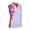 Red/White, variant on Monterey Club Women's Dianthus Print Contrast Sleeveless Golf Polo Shirt #2405
