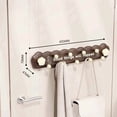 thumbnail image 2 of No Drill Wall Hooks, Wrought Iron Coat Rack, Adhesive Entryway Organizer for Hanging Coats, Heavy Duty Rustic Hangers, Easy Install Hallway Storage​, Brown, 2 of 5