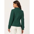 thumbnail image 4 of INSPIRE CHIC Caban à Revers Cranté à Double Boutonnage pour Femme Vert Foncé m, 4 of 6
