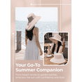 thumbnail image 6 of QSAWXQZ Women's Wide Brim UV Protection Flap Sun Hat with Long Neck Cover Adjustable Drawstring Cap for Summer Beach Trips and Outdoor Tourism Pink Free Size, 6 of 9