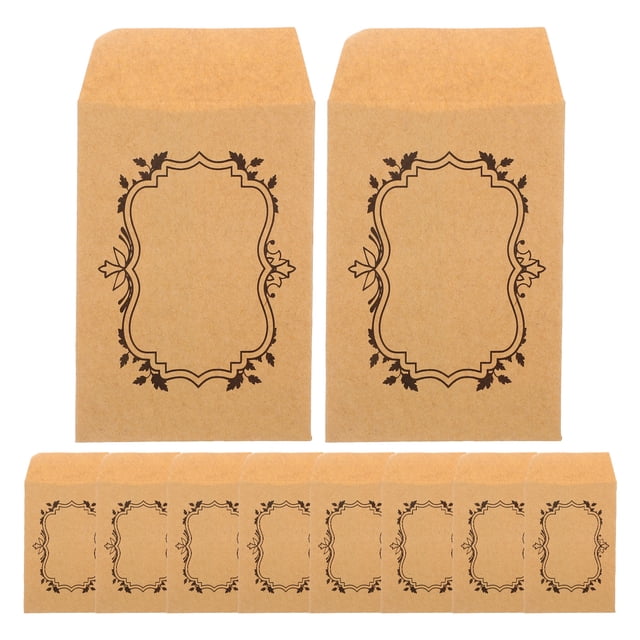 Shisuyan Kraft Paper Envelopes Organization General Users 50Set 3.54X2.36X0.02In