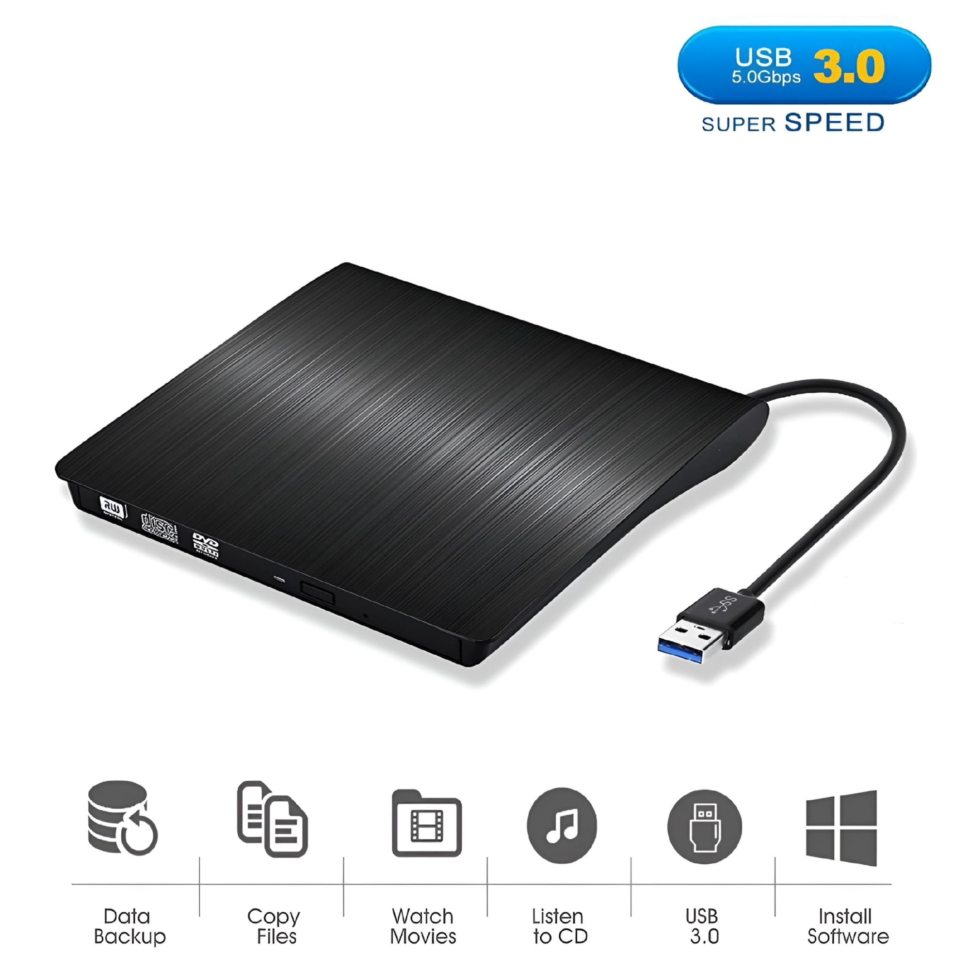 GJX USB 3.0 External CD/DVD Optical Drive