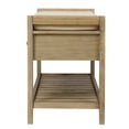 thumbnail image 3 of Shoe Bench, Entryway Storage Bench with Cushion Seating and Storage Drawers, Wood Shoe Bench with Bottom Shelf, 3 of 8