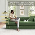 thumbnail image 5 of Timbernest 78" Sofa Bed, Convertible Sleeper Sofa with 2 Pillows, 3-Seat Floor Sofa for Living Room, No Assembly Sofa Cama, Olive Green, 5 of 10