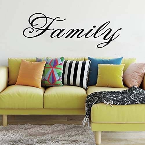 VODOE Wall Decals Quotes Family Wall Decals Living Room Bedroom Home