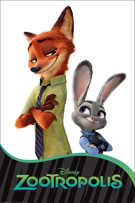 Zootropolis Zootopia Disney Movie Poster Print Nick Wilde Judy Hopps Size 24 X 36 Poster Poster Strip Set Walmart Com Walmart Com