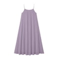thumbnail image 4 of ClodeEU Women's Sleeveless Spaghetti Strap A Line Midi Dress,Casual Flowy Loose Vacation Dress Purple,Women's Plus XXL, 4 of 6